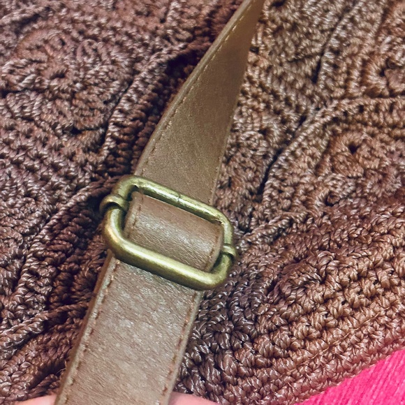 The Sak Handcrafted Crochet brown Crossbody - Picture 4 of 15